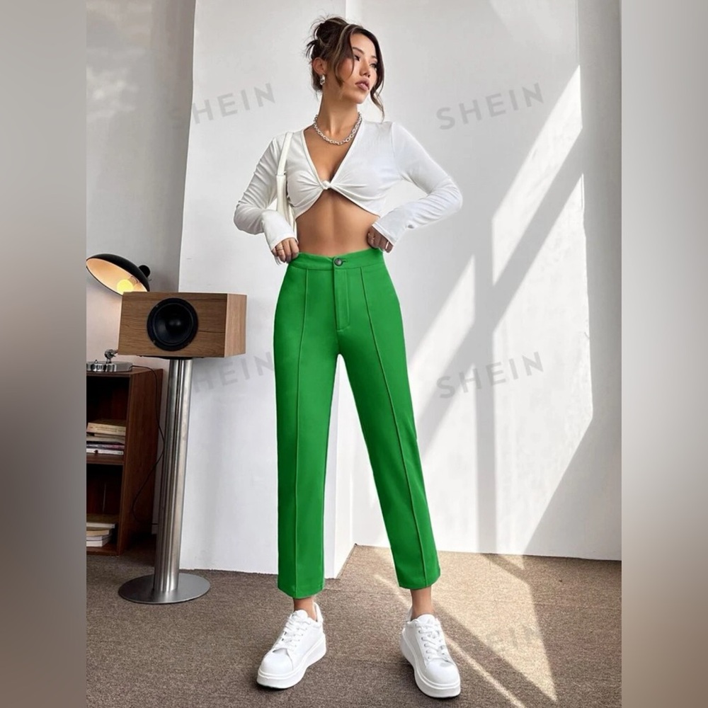SHEIN Petite XXS Green Pants